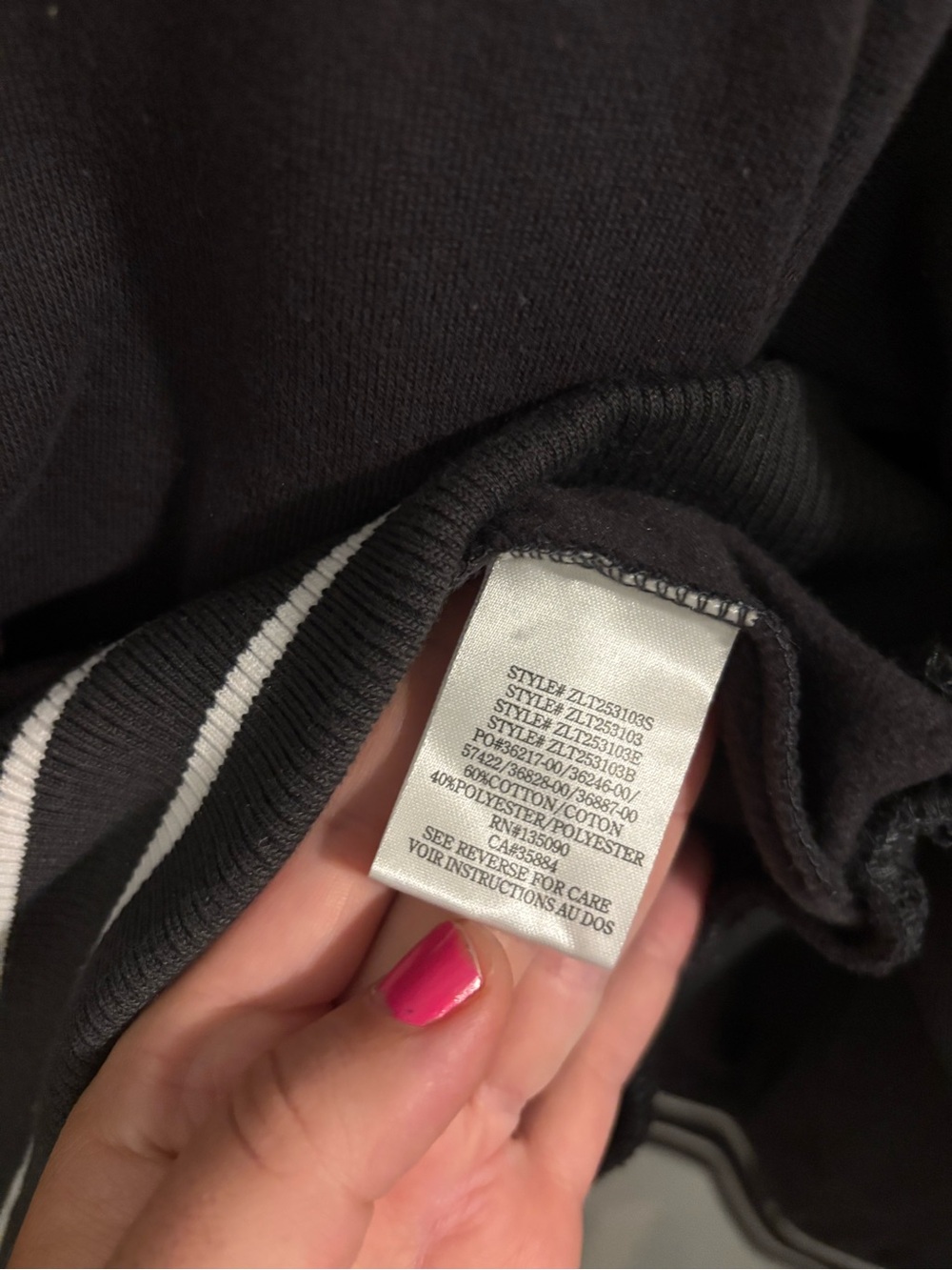 NEW Z SUPPLY Go Team Oversized Pullover Sweatshirt Black White Football Game Day - Picture 8 of 10